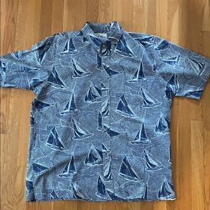 reyn spooner XXL Blue shirt with sailboats